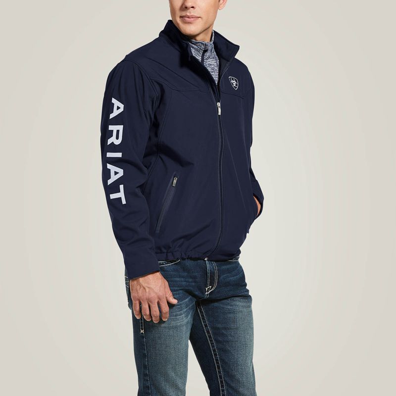 Ariat New Team Softshell Jacket Bleu Marine Homme | AUV-15349600