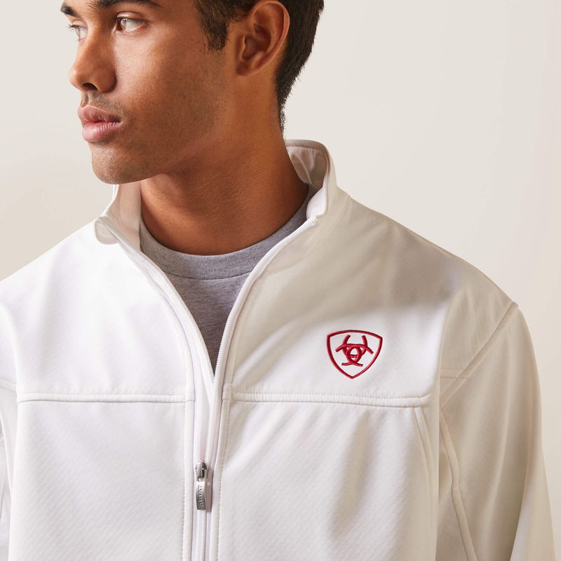 Ariat New Team Softshell Mexico Jacket Blanche Homme | NVX-29413136