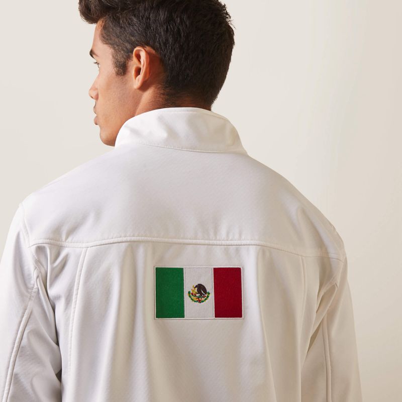 Ariat New Team Softshell Mexico Jacket Blanche Homme | NVX-29413136