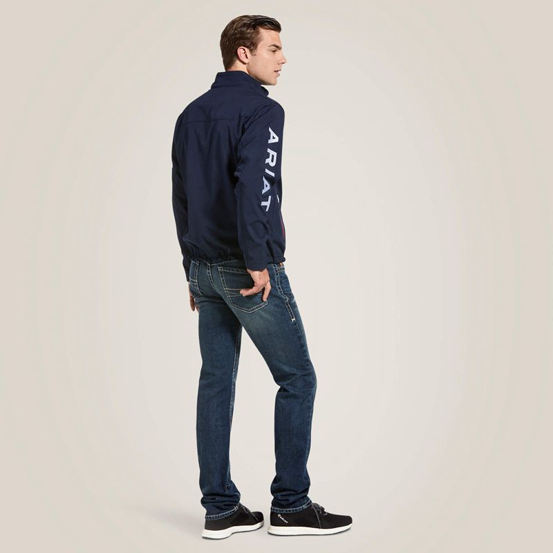 Ariat New Team Softshell Jacket Bleu Marine Homme | AUV-15349600