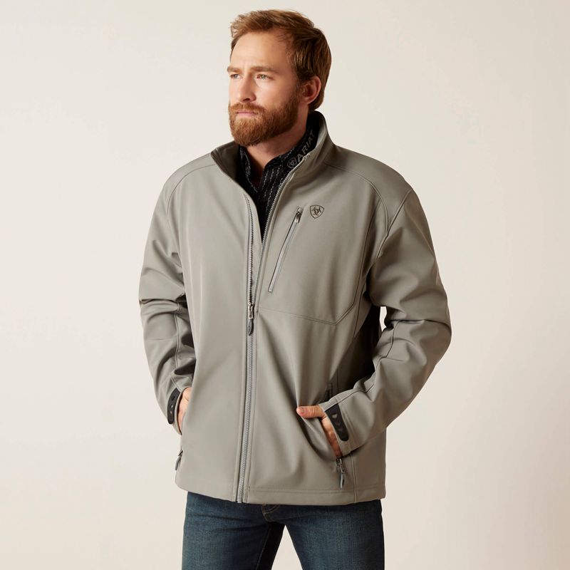 Ariat Logo 2.0 Softshell Jacket Grise Homme | QSX-15566694