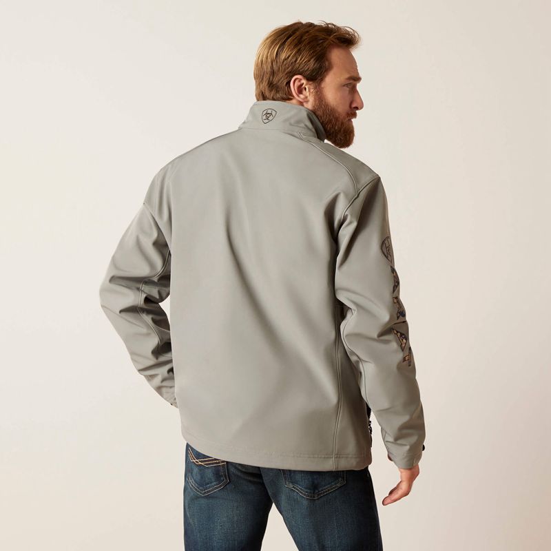 Ariat Logo 2.0 Softshell Jacket Grise Homme | QSX-15566694