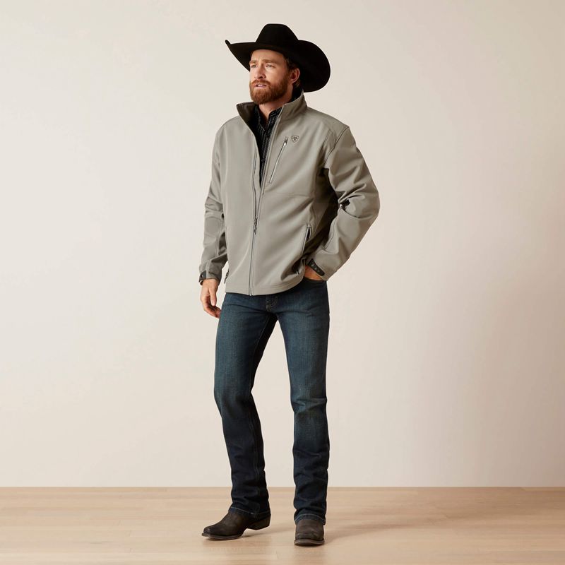 Ariat Logo 2.0 Softshell Jacket Grise Homme | QSX-15566694