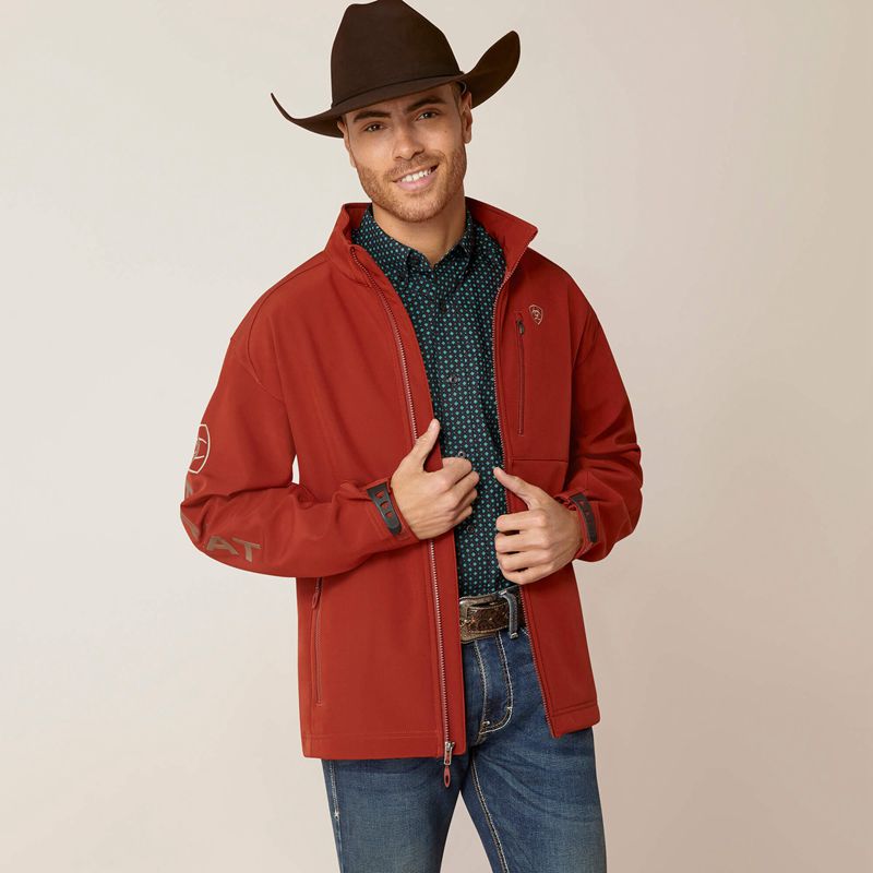 Ariat Logo 2.0 Softshell Jacket Koa Wood Homme | UXI-11991086