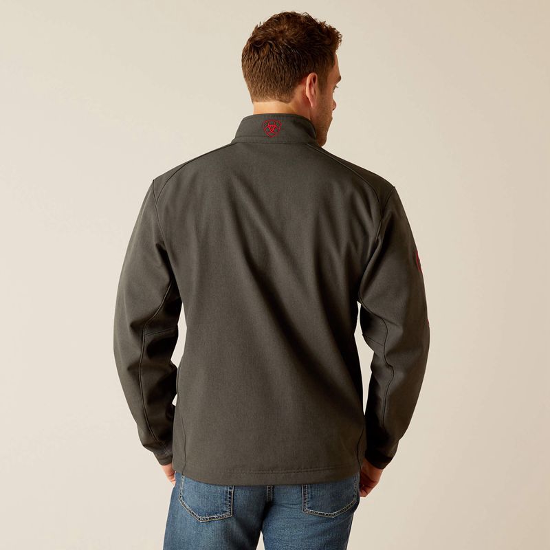 Ariat Logo 2.0 Softshell Jacket Char/Americana Homme | OFR-15379224