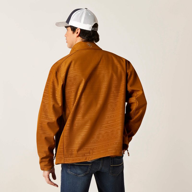 Ariat Logo 2.0 Softshell Jacket Chestnut Embossed Homme | MVA-38465529