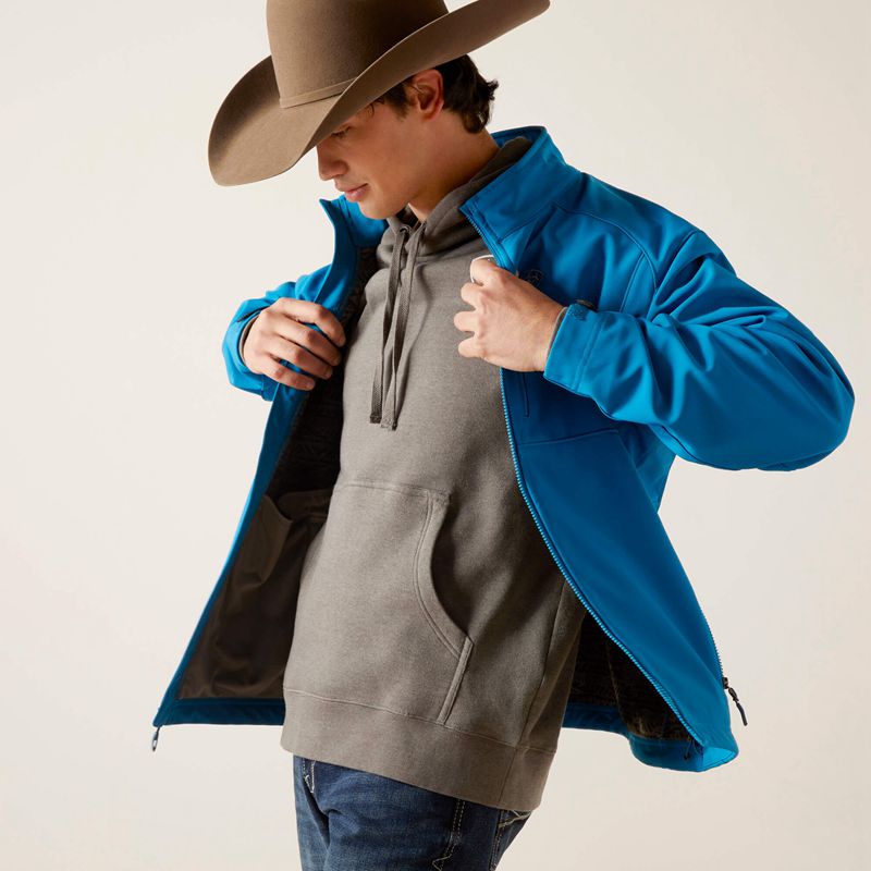 Ariat Logo 2.0 Softshell Jacket Bleu Homme | PND-96188800