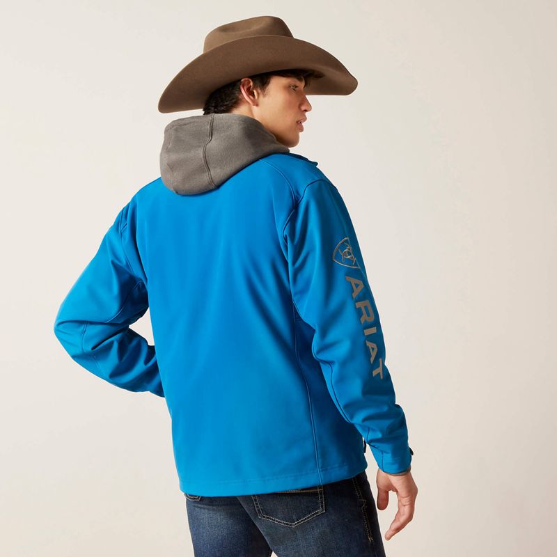 Ariat Logo 2.0 Softshell Jacket Bleu Homme | PND-96188800