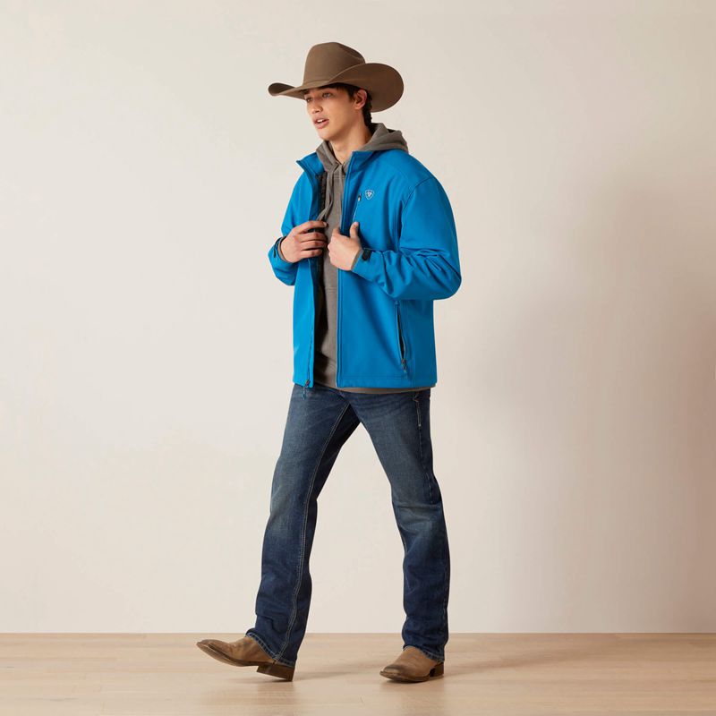 Ariat Logo 2.0 Softshell Jacket Bleu Homme | PND-96188800