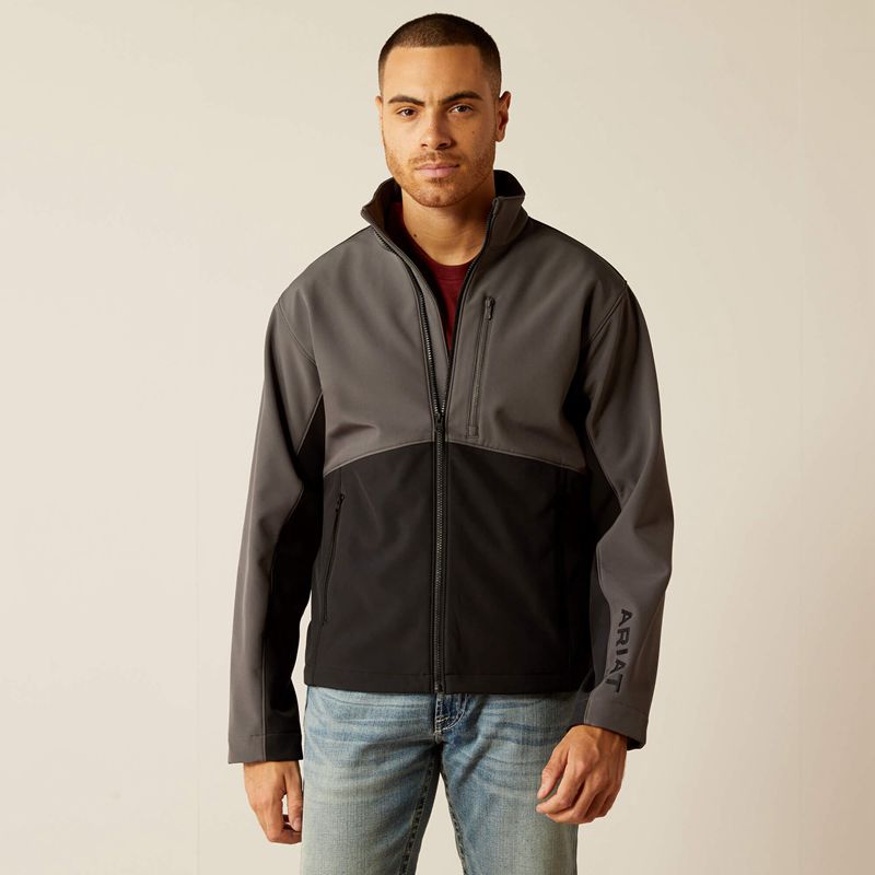 Ariat Logan Softshell Jacket Grise Homme | EDH-42806418