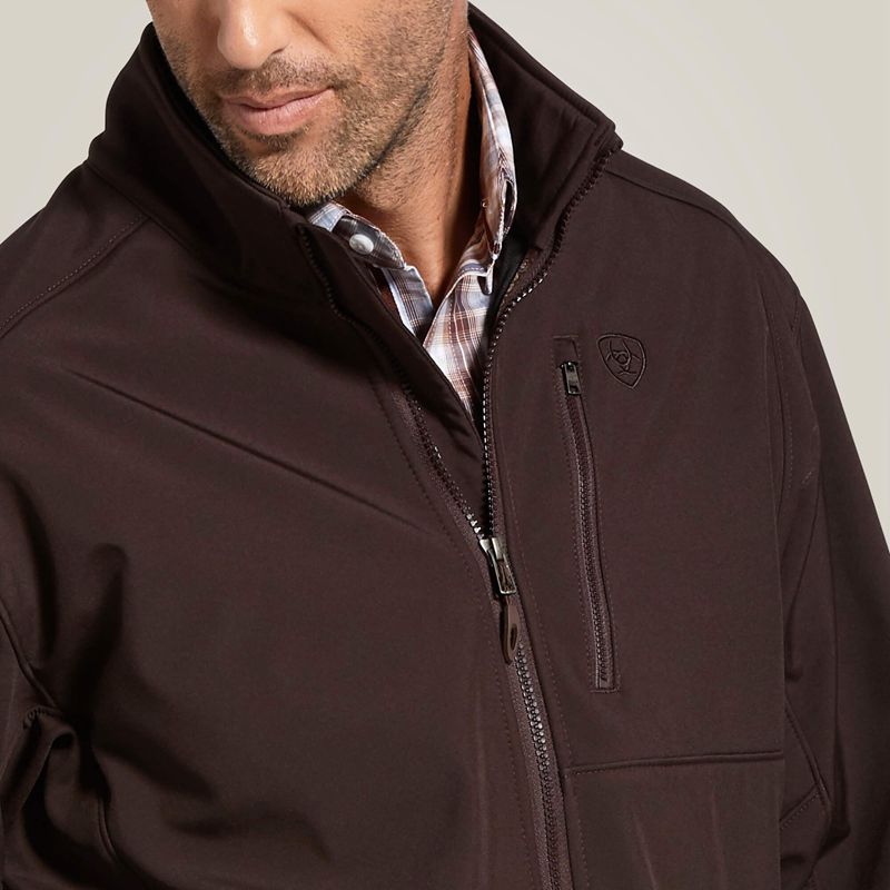 Ariat Logo 2.0 Patriot Softshell Water Resistant Jacket Coffeebean Homme | RQX-76372148