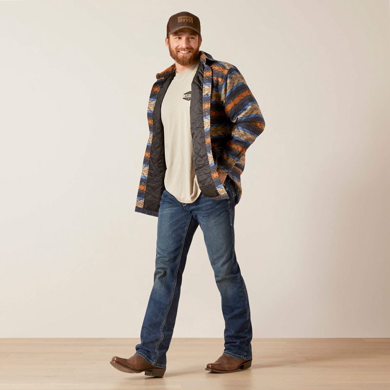 Ariat Hartland Shirt Jacket Iron Heather Homme | XNO-39296850