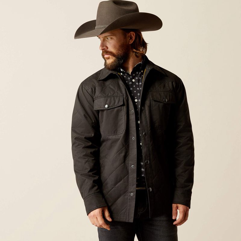 Ariat Grizzly Shirt Jacket Noir Homme | QEC-03932426