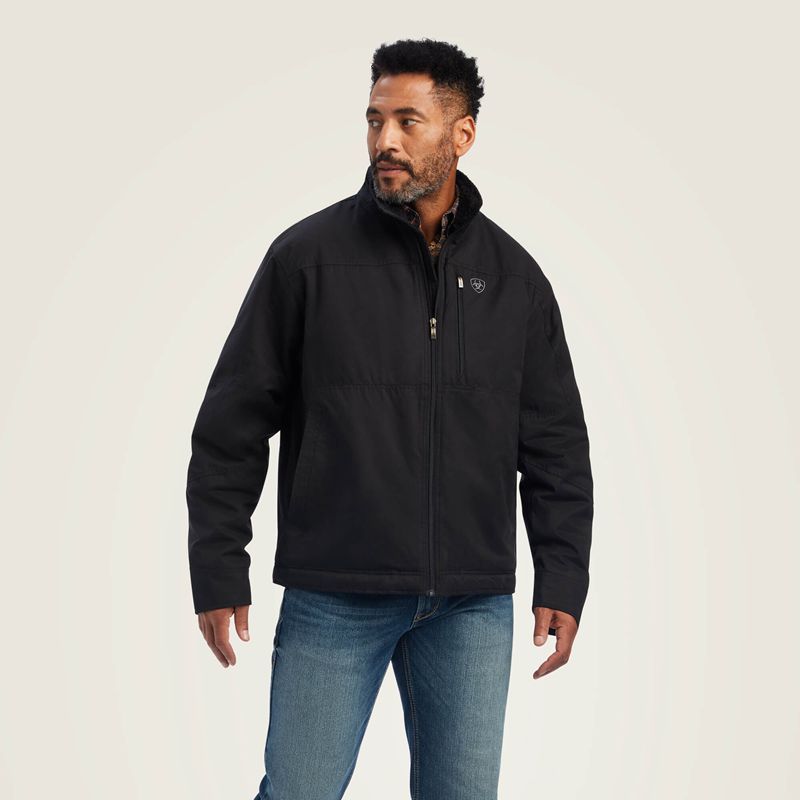 Ariat Grizzly Canvas Jacket Noir Homme | GLP-87614721