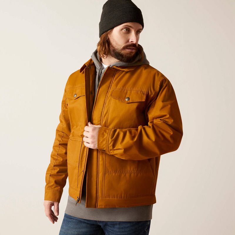 Ariat Grizzly 2.0 Canvas Conceal And Carry Jacket Chestnut Homme | NJT-11449550