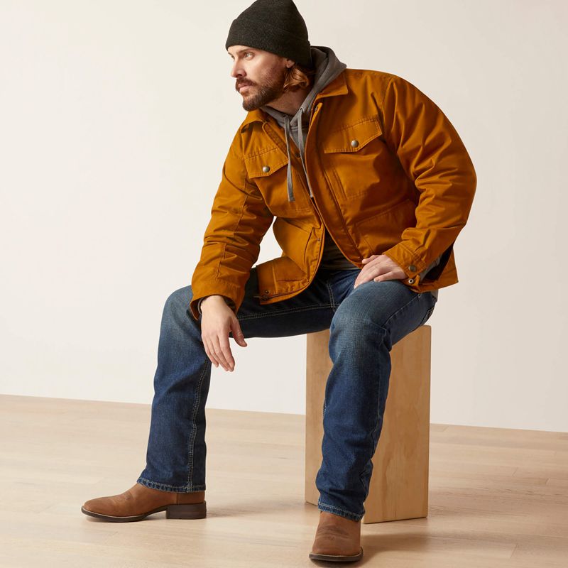 Ariat Grizzly 2.0 Canvas Conceal And Carry Jacket Chestnut Homme | NJT-11449550