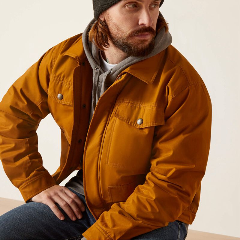 Ariat Grizzly 2.0 Canvas Conceal And Carry Jacket Chestnut Homme | NJT-11449550