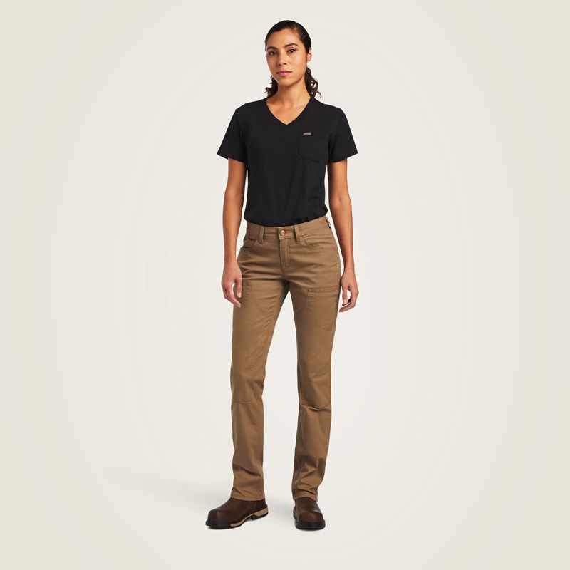 Ariat Rebar Durastretch Made Tough Double Front Pant Kaki Femme | AAL-62072900