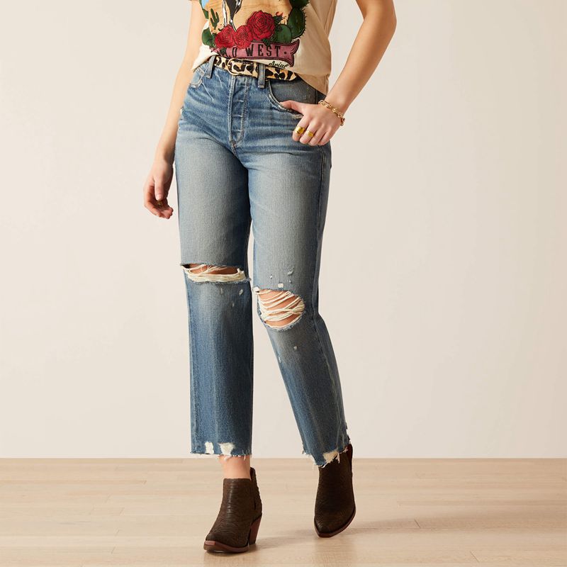 Ariat Ultra High Rise Tomboy Straight Jean Moana Femme | IEW-04594364