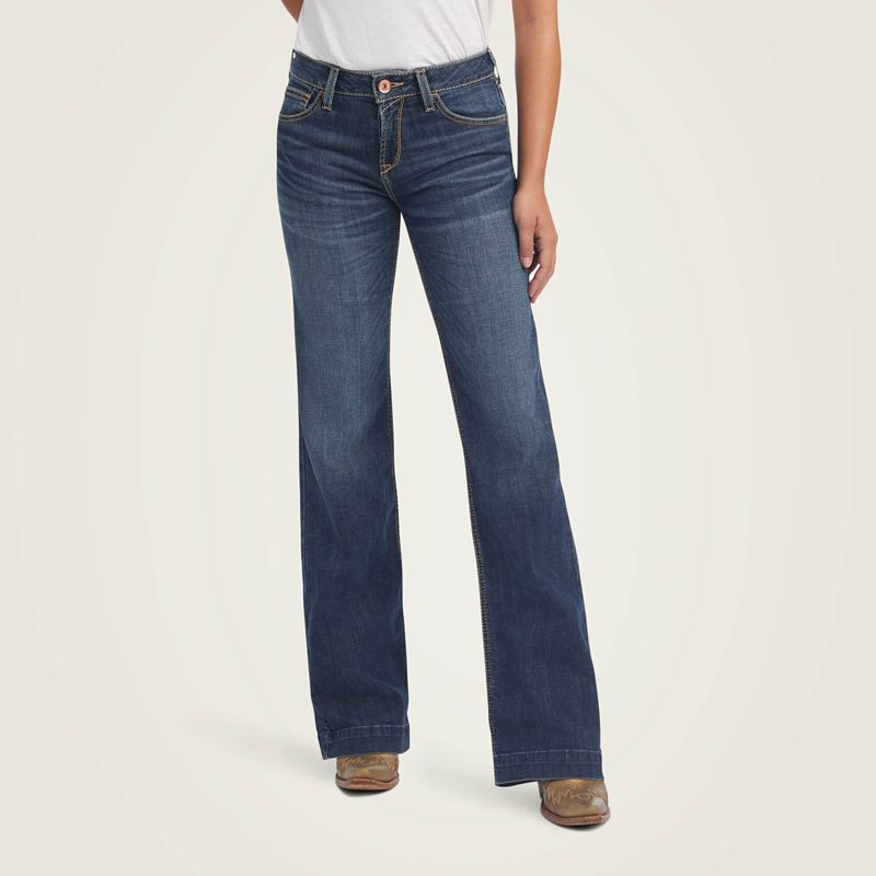 Ariat Trouser Perfect Rise Maggie Wide Leg Jean Pasadena Femme | ZVF-60700027