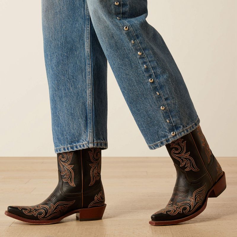 Ariat Ultra High Rise Studded Jazmine Straight Leg Jeans Franklin Femme | ZCP-37624173