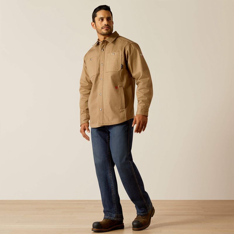 Ariat Fr Ripstop Softshell Shirt Jacket Kaki Homme | XIU-78224666