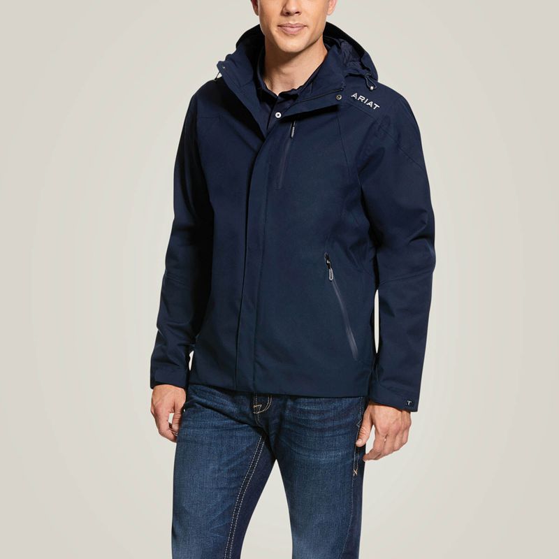 Ariat Coastal Waterproof Jacket Bleu Marine Homme | CZP-86373861