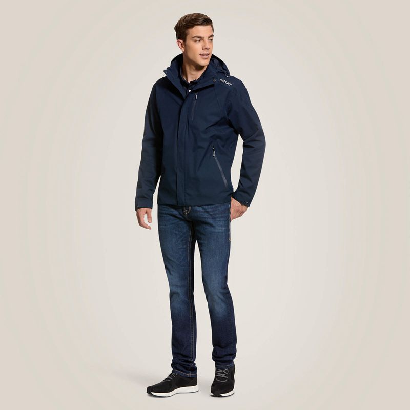 Ariat Coastal Waterproof Jacket Bleu Marine Homme | CZP-86373861