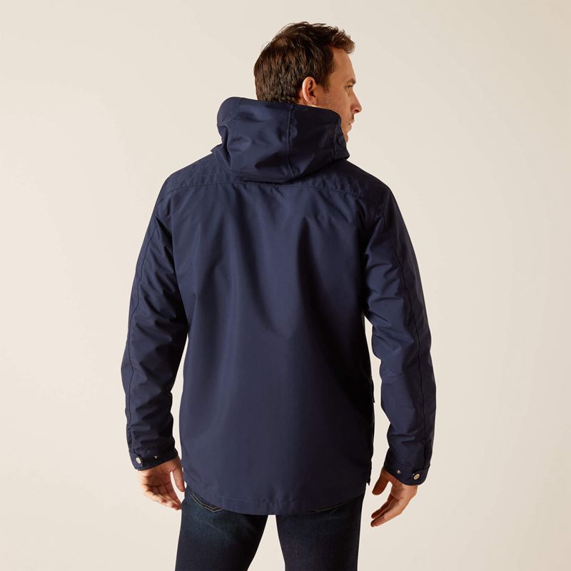 Ariat Atherton Waterproof Jacket Bleu Marine Homme | LGL-76238559