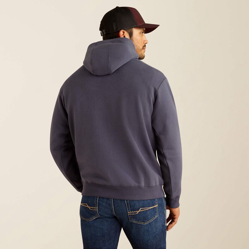 Ariat Southwestern Longhorn Hoodie Grise Homme | IYQ-29775802