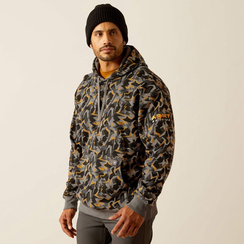 Ariat Rebar Workman Shard Hoodie Grise Camouflage Homme | AEN-04581138