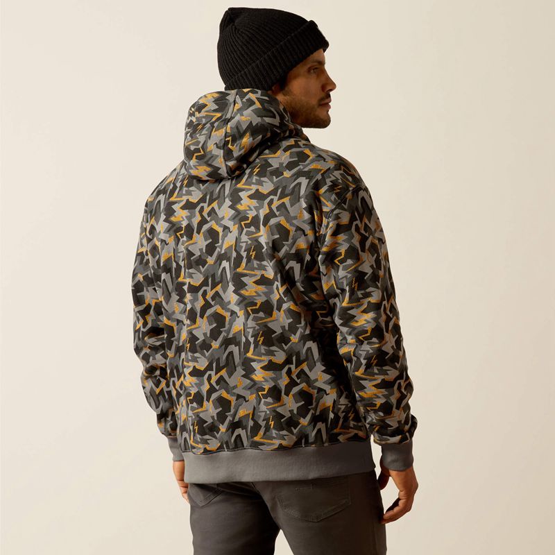 Ariat Rebar Workman Shard Hoodie Grise Camouflage Homme | AEN-04581138