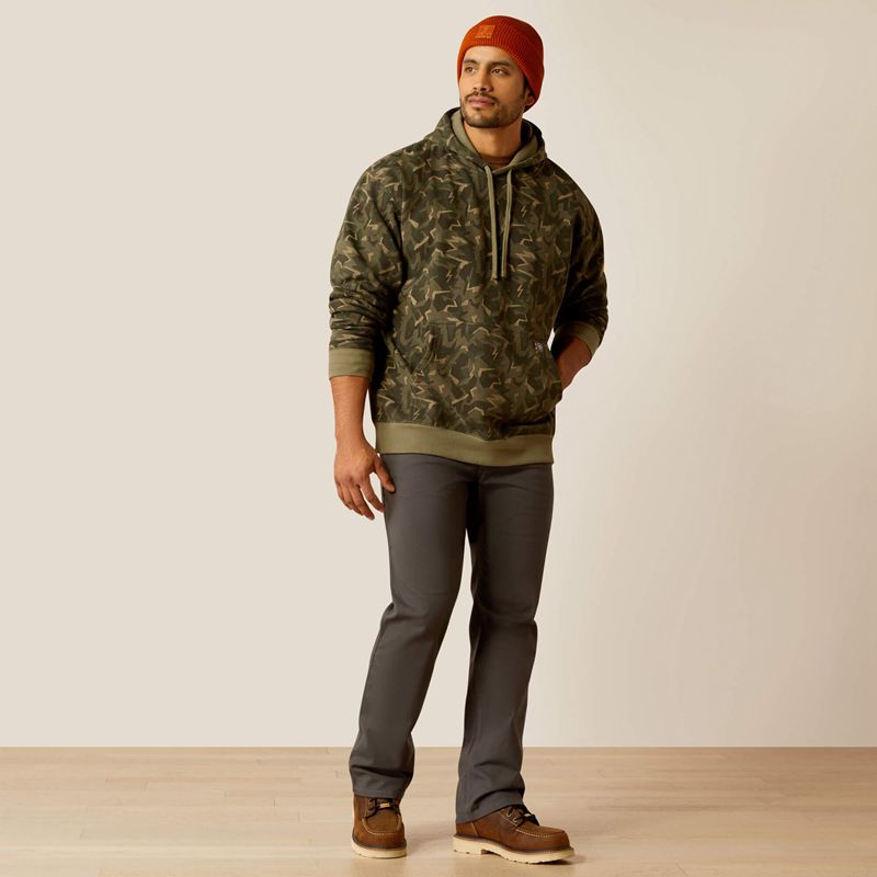 Ariat Rebar Workman Shard Hoodie Noir Camouflage Homme | NZS-50052401