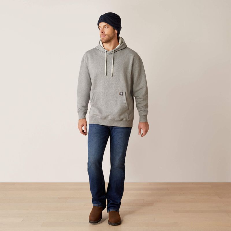 Ariat Rebar Workman Moto Eagle Hoodie Grise Homme | YOI-02408927