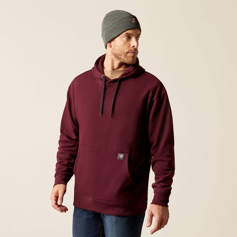 Ariat Rebar Workman Chainsaw Hoodie Malbec Homme | PLI-70058993