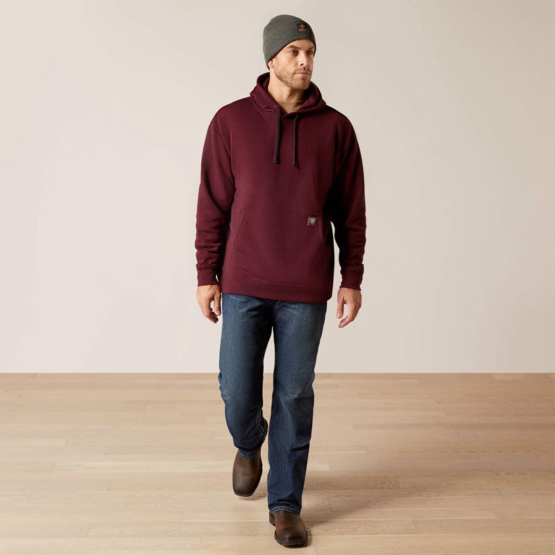 Ariat Rebar Workman Chainsaw Hoodie Malbec Homme | PLI-70058993