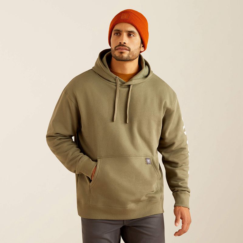 Ariat Rebar Roughneck Pullover Hoodie Noir Homme | WMS-41701642