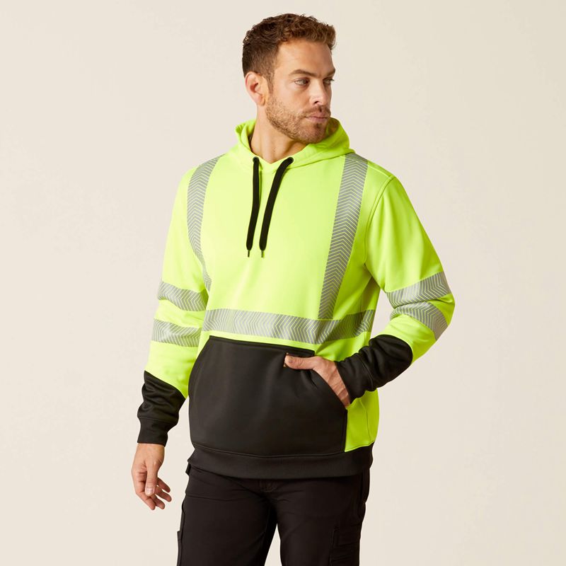 Ariat Rebar Hi-Vis Hoodie Jaune Homme | BOC-30865361