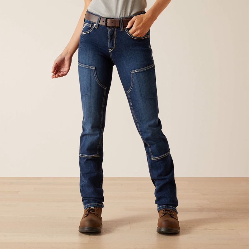 Ariat Rebar Durastretch Double Front Straight Jean Riveter Femme | YKY-76186478