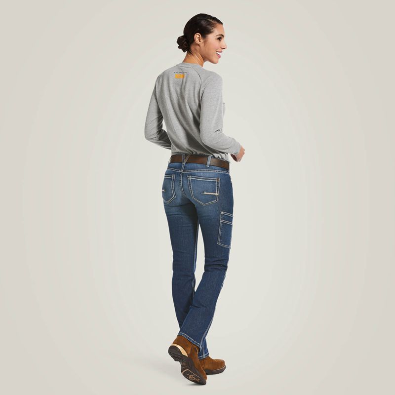 Ariat Rebar Durastretch Riveter Straight Leg Jean Nightride Femme | MJW-92708667