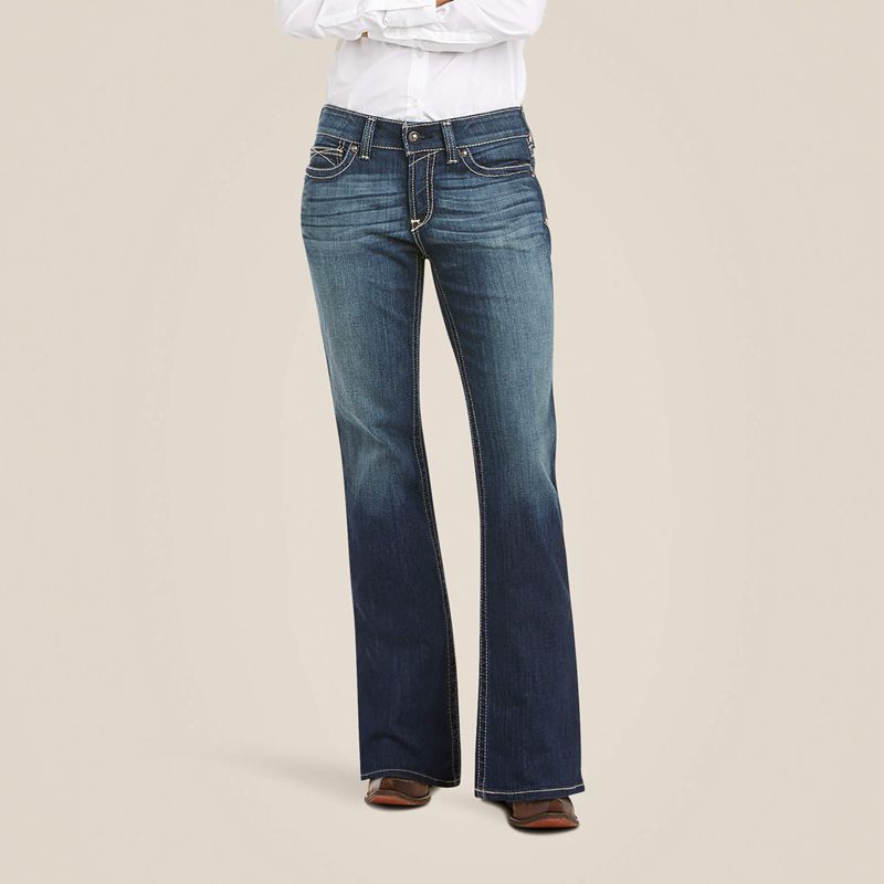 Ariat R.E.A.L. Mid Rise Stretch Original Boot Cut Jean Spitfire Femme | ZOI-93558695