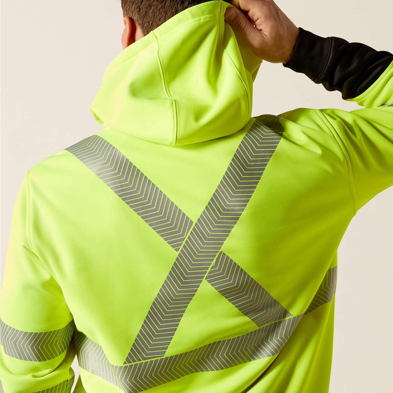 Ariat Rebar Hi-Vis Hoodie Jaune Homme | BOC-30865361