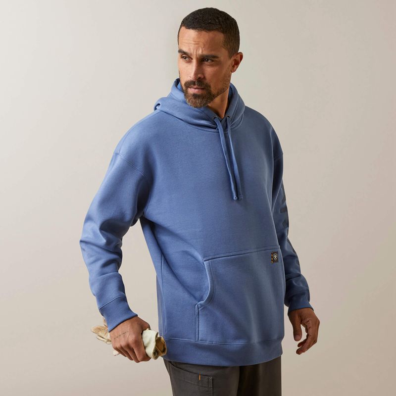 Ariat Rebar Graphic Hoodie Coastal Fjord Homme | BZF-12603953