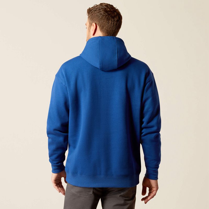 Ariat Rebar Graphic Hoodie Bleu Homme | XRO-61749554