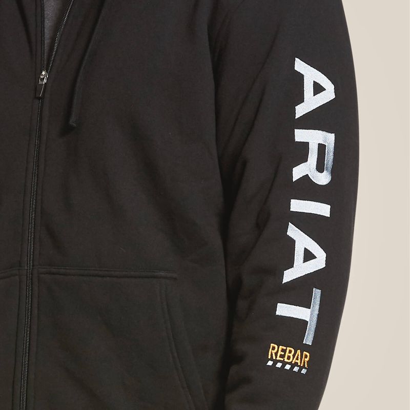 Ariat Rebar All-Weather Full Zip Hoodie Noir Homme | CEI-32296654