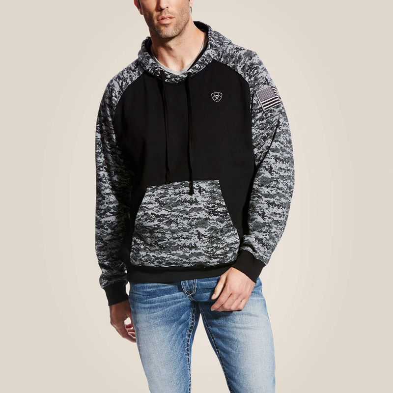 Ariat Patriot Hoodie Noir Camouflage Homme | ECX-74157720