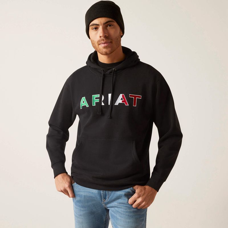 Ariat Mexico Hoodie Noir Homme | WDJ-48471624