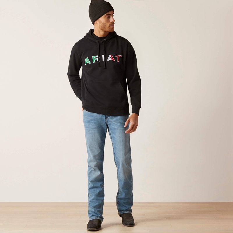 Ariat Mexico Hoodie Noir Homme | WDJ-48471624