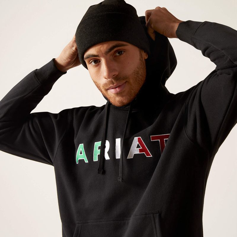 Ariat Mexico Hoodie Noir Homme | WDJ-48471624