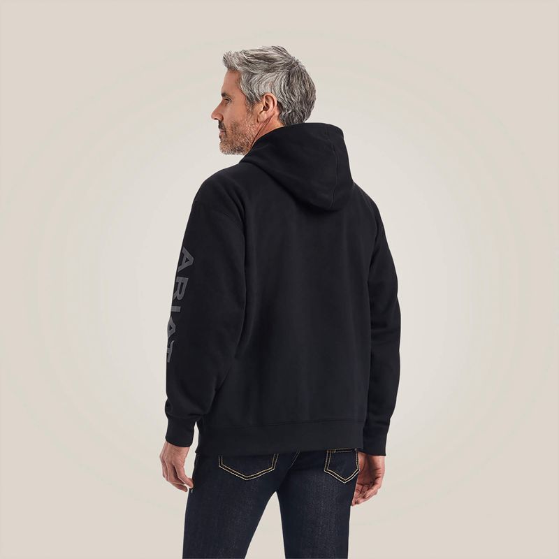 Ariat Logo Hoodie Noir Homme | LCB-95768513